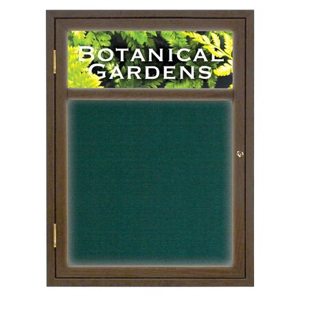 United Visual Products Open Faced Traditional Corkboard, 12x36" UV639A-BRONZE-KEYLIME